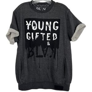 BLVK Rocawear Womens Streetwear Blak is the New Black Pullover Sweatshirt Size M